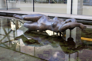 One of the sculptural art pieces on display
