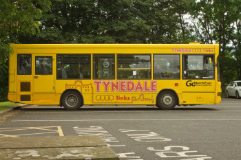 The AD122 bus which carried us between Hadrian's Wall sites