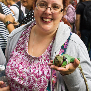 Heather Holds The Lizard