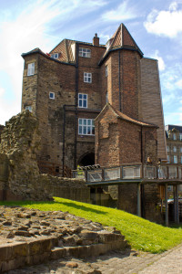 The castle barbican, much altered
