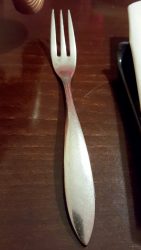 The wonderful cutlery in the indian restaurant