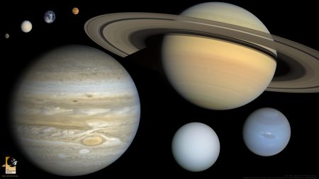 The eight planets to scale