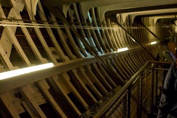 The iron frame of Cutty Sark