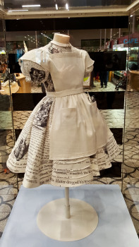 Dress designed for the Alice look exhibition. I liked the text extracts on it