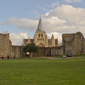 Castle Walls And Cathedral