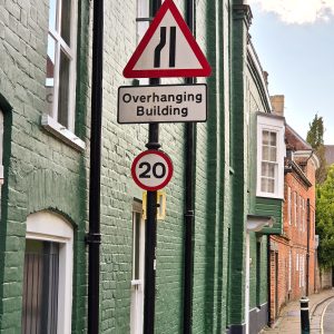 Overhanging Building